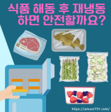식품 해동 후 재냉동 하면 안전할까요?
