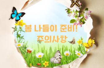 봄 나들이 준비 어떠세요? 주의사항